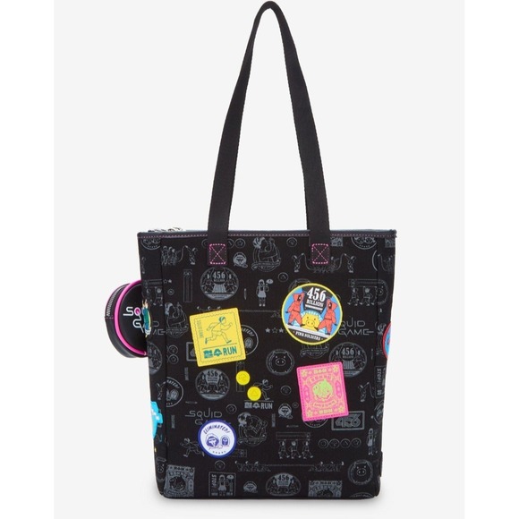 NEW Squid Game Patches Patchwork Bag With Piggy Bank Coin Purse Bag - Picture 2 of 4